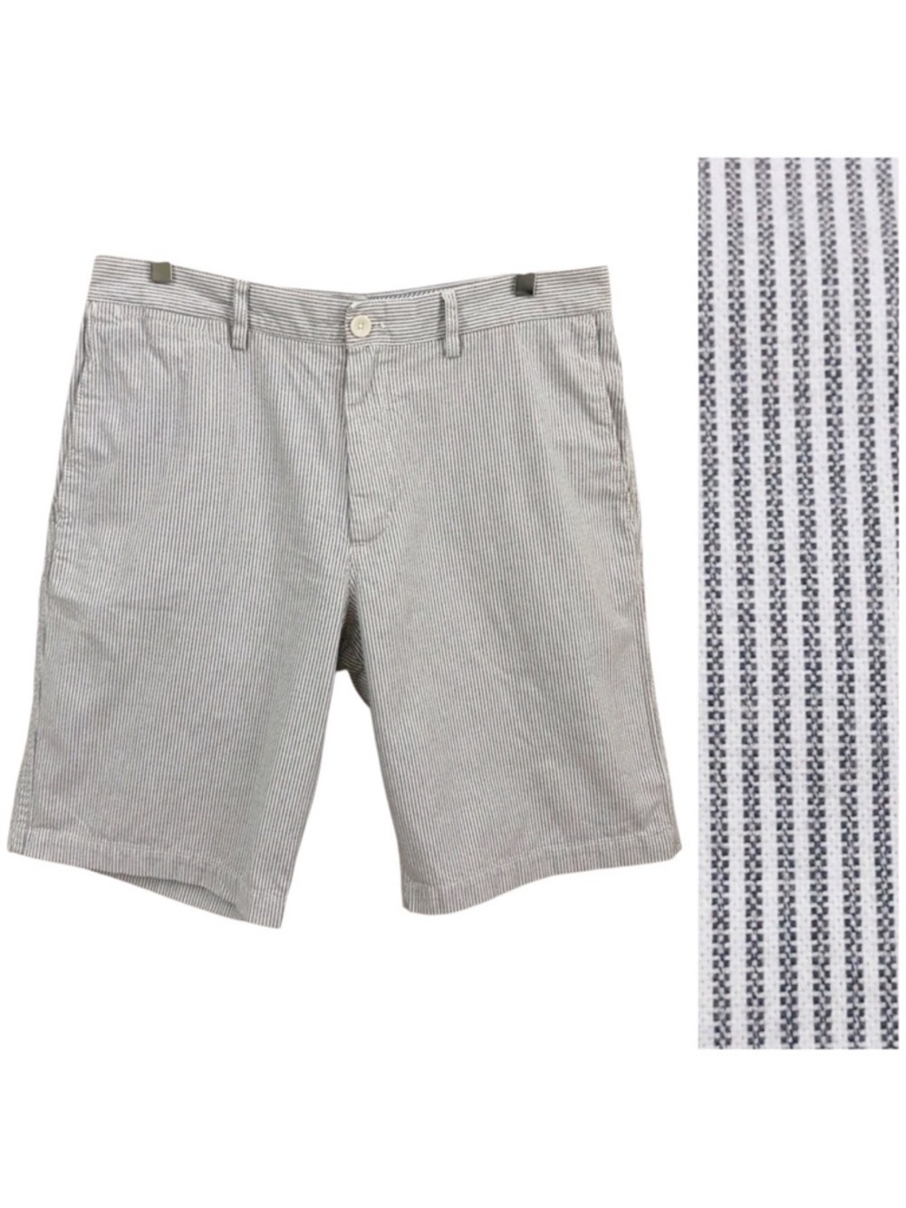 Banana Republic | Pinstripe Emerson Shorts Preppy Gray Ivory